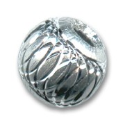 Perles aluminium 12 mm Argenté x5