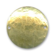 Intercalaire disque 2 trous 40 mm doré à l'or fin x1