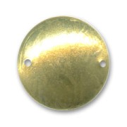 Intercalaire disque 2 trous 25 mm doré à l'or fin x1