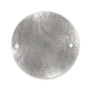 Intercalaire disque 2 trous 25 mm argenté antique x1