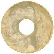 Intercalaire disque évidé martelé 20 mm - Doré à l'or fin x1