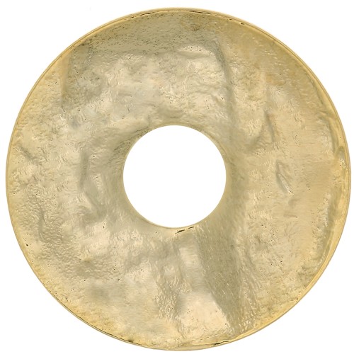 Intercalaire disque évidé martelé 20 mm - Doré à l'or fin x1
