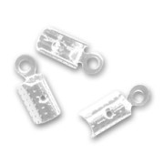 Pince lacet rond 3 mm Placage argent fin x6|raw }}