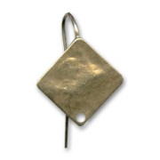 Crochets d'oreilles losanges 16 mm bronze x2|raw }}