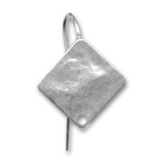 Crochets d'oreilles losanges 16 mm argenté vieilli x2|raw }}