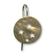 Crochets d'oreilles étoilés 15 mm bronze x2|raw }}