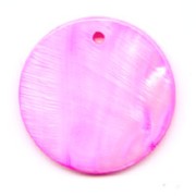 Sequin rond Nacre 30 mm Rose x1