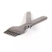 Perforateurs 2 et 6 dents pour cuir et pâte Fimo effet cuir x2