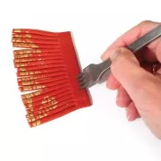 Perforateurs 2 et 6 dents pour cuir et pâte Fimo effet cuir x2