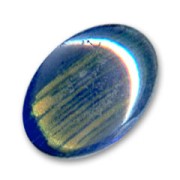 Cabochon ovale 18x13 mm Sapphire/Gold x1|raw }}