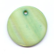 Sequin rond Nacre 30 mm Vert x1