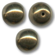 Perles en verre tchèque rondes 10 mm Gold Bronze x10