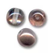 Perles en verre tchèque rondes  6 mm Crystal Capri Gold x25