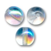 Perles en verre tchèque rondes  6 mm Crystal AB x25