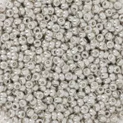 Preciosa Perles rocailles 11/0 2 mm - Terra Métallique - Argenté x20g