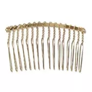 Barrette peigne à cheveux 62x35 mm doré à l'or fin x1