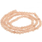 Rondes aplaties facettées 4x3 mm pierre gemme  teintée - Quartz Orange Clair x35cm|raw }}