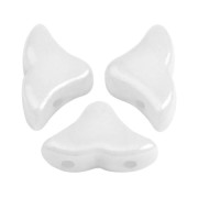 Perles en verre Hélios® par Puca® 6x10 mm Opaque White x10g