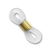 Attaches lunettes transparent/doré x10