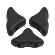 Perles en verre Hélios® par Puca® 6x10 mm Jet Mat x10g