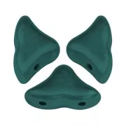 Perles en verre Hélios® par Puca® 6x10 mm Green Turquoise Metallic Mat x10g