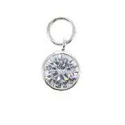 Pendentif 9x6.7 mm avec anneau parallèle - Oxyde de Zirconium - Argent 925 x1