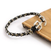 Fermoir crochet ancre 29x20 mm - Placage Argent fin vieilli x1