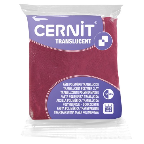 Pâte Cernit Translucent 56gr Bordeaux (n°411)