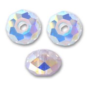 Perles rondes aplaties PureCrystal 5040 4 mm Crystal AB x20|raw }}