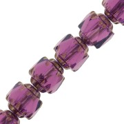 Facettes Antiques  6 mm Amethyst Dark Bronze x20