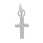 Breloque croix 9x4 mm avec anneau ouvert - Argent 925 x1|raw }}