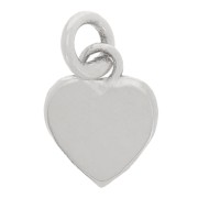 Breloque Coeur 8.5x6.5 mm avec anneau fermé - Argent 925 x1