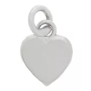 Breloque Coeur 8.5x6.5 mm avec anneau fermé - Argent 925 x1