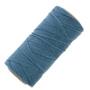 Bobine de fil ciré Linhasita pour micro macramé 0.5 mm - Bleu capri (226) x335m