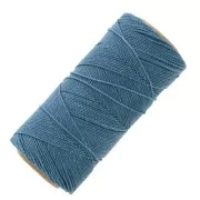 Bobine de fil ciré Linhasita pour micro macramé 0.5 mm - Bleu capri (226) x335m