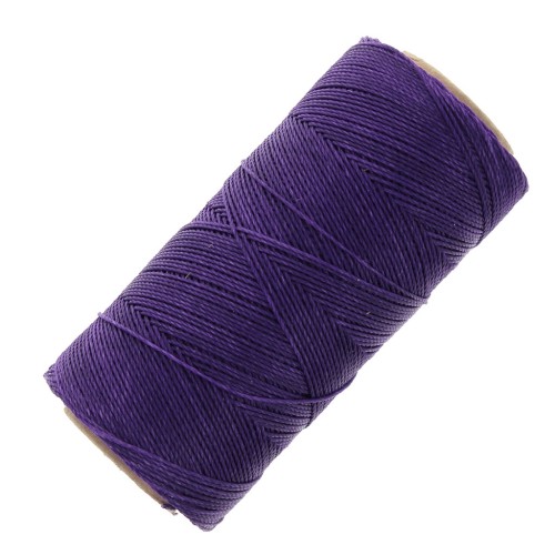 Bobine de fil ciré Linhasita pour micro macramé 0.5 mm - Dark Purple (369) x335m
