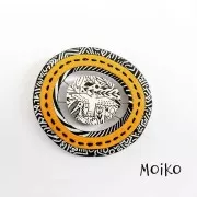 Silk Screen Moiko pour Pâte polymère 74x105 mm Motif Feuillage Tropical 12.02