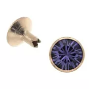 Rivet PureCrystal 53005 8 mm Tanzanite / Doré Rose x1