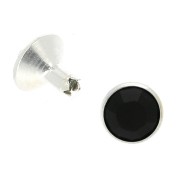 Rivet PureCrystal 53005 8 mm Jet / Argenté x1