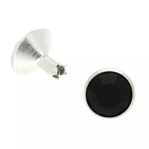 Rivet PureCrystal 53005 8 mm Jet / Argenté x1