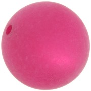 Perle ronde Polaris Dépolie 20 mm Fuchsia x1