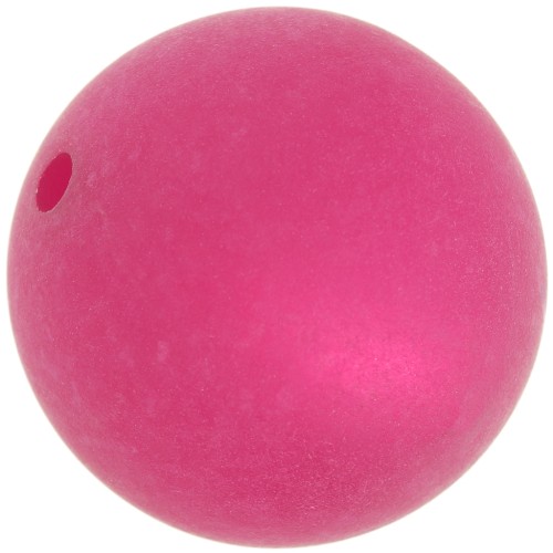 Perle ronde Polaris Dépolie 20 mm Fuchsia x1