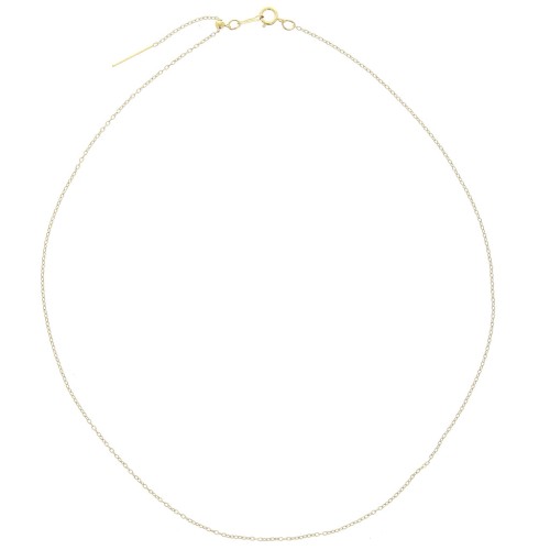 Tour de cou réglable maille Forçat 1.1 mm en  Gold filled (or laminé)   x45 cm