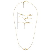 Tour de cou réglable maille Forçat 1.1 mm en  Gold filled (or laminé)   x45 cm