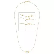 Tour de cou réglable maille Forçat 1.1 mm en  Gold filled (or laminé)   x45 cm