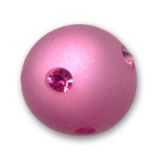 Perle ronde strass Polaris 10 mm Rose x1|raw }}