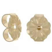 Clous d'oreilles disque 6 mm pour cabochon - Gold filled (or laminé) x2