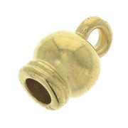 Embouts pour création de bijoux spirale ou pour cordon 3 mm - Doré à l'or fin x4|raw }}