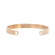 Bracelet jonc en laiton 2 trou 6x150 mm - Doré Rose x1|raw }}