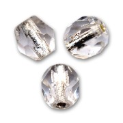 Facettes 6 mm Crystal Silver Lined x25|raw }}